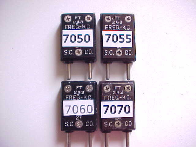 MODIFIED FOR QRP 40 METER CW 4 PACK IN FT-243 HOLDERS