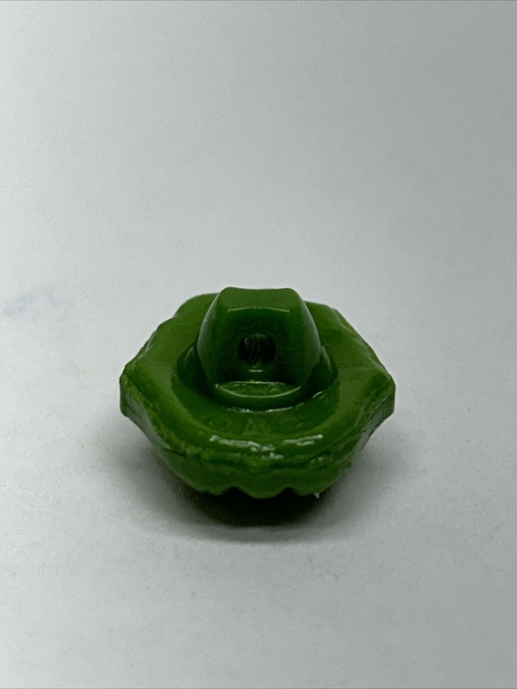 Vintage Sewing Button Plastic Green Frog