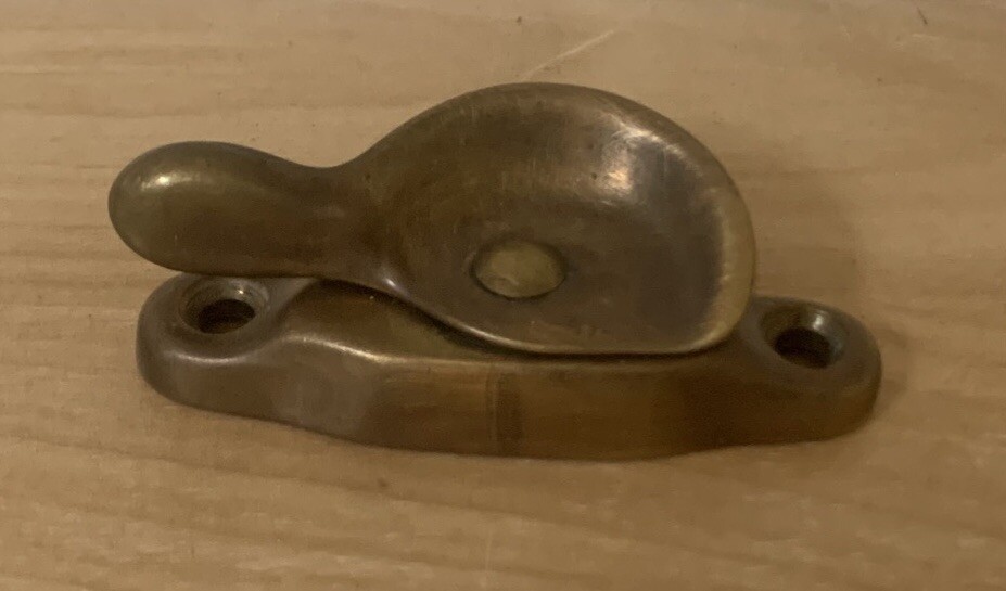 Antique / Vintage Window Sash Lock Latch Cast Brass Hardware