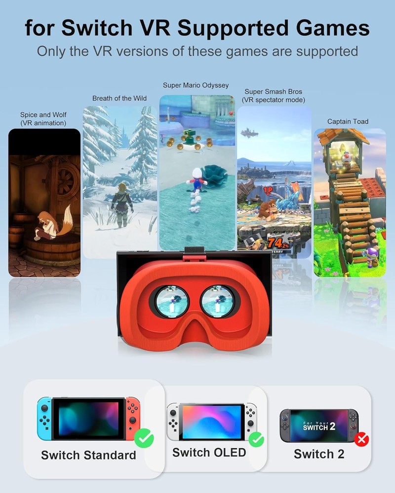 VR Headset for Nintendo Switch & Switch OLED Labo VR Kit 3D Goggles Accessorie