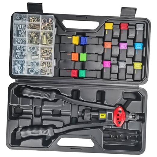 16" Professional Rivet Nut Tool Kit - Lever-Style Rivnut Tool with Visual