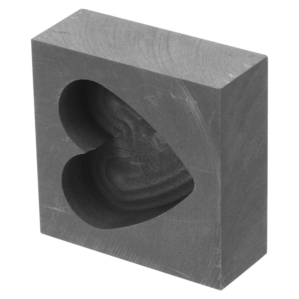 Graphite Molds for Casting Refining Scrap Heart Shaped Ingot Manual Gold Model