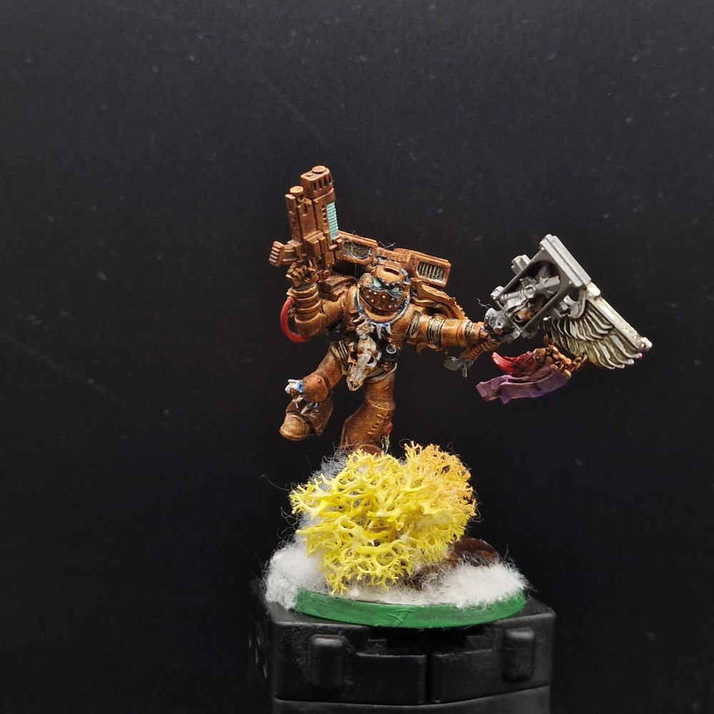 Painted Warhammer 40k converted space marines character Games workshop