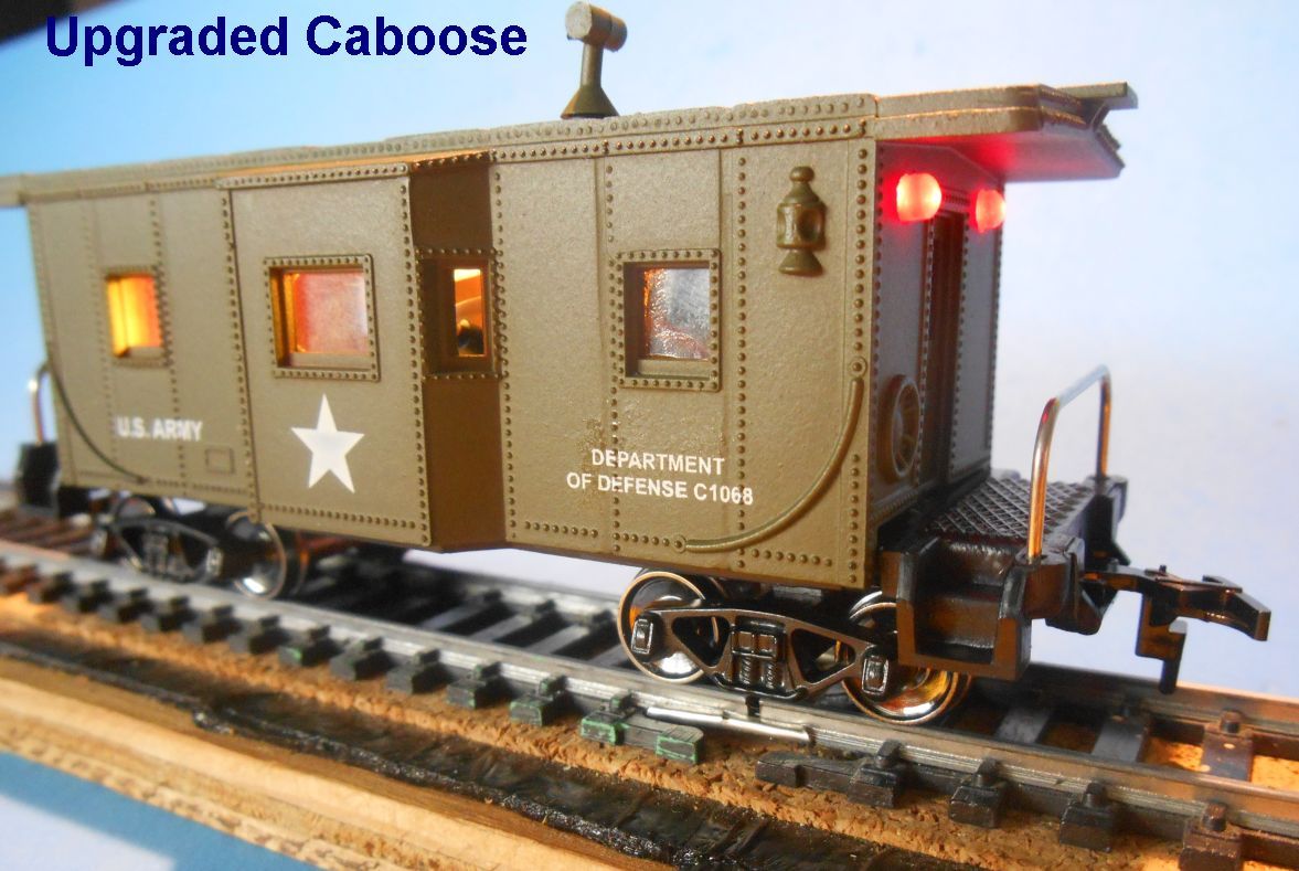 HO Caboose Lighting Kit with Track Pickup Wheel Set 33" plus 4 LEDs