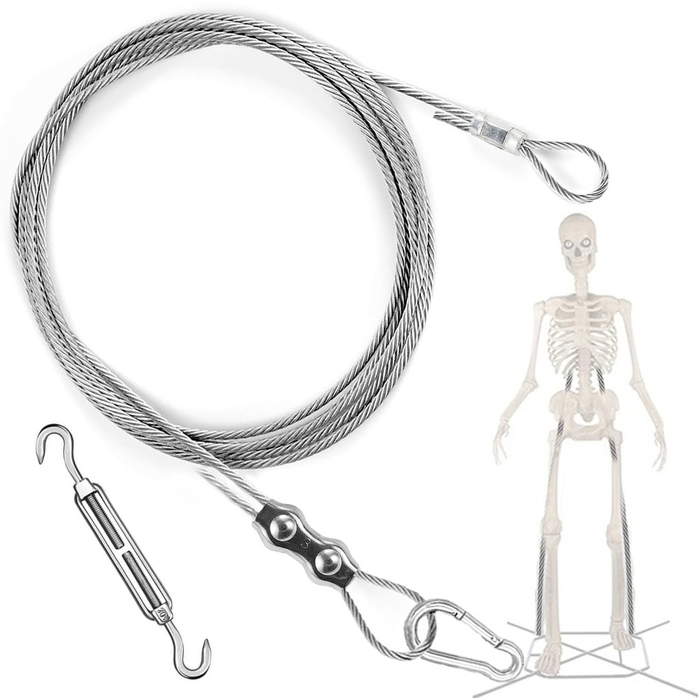 CHENGLAI 12 ft Skeleton Part U Replacement Tether Cable Guy Wire, Replacement...