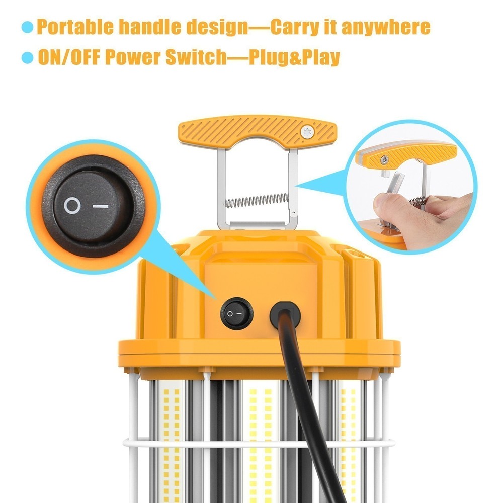 100 Watt LED Temporary Work Light -Linkable & Industrial-Grade for Construction