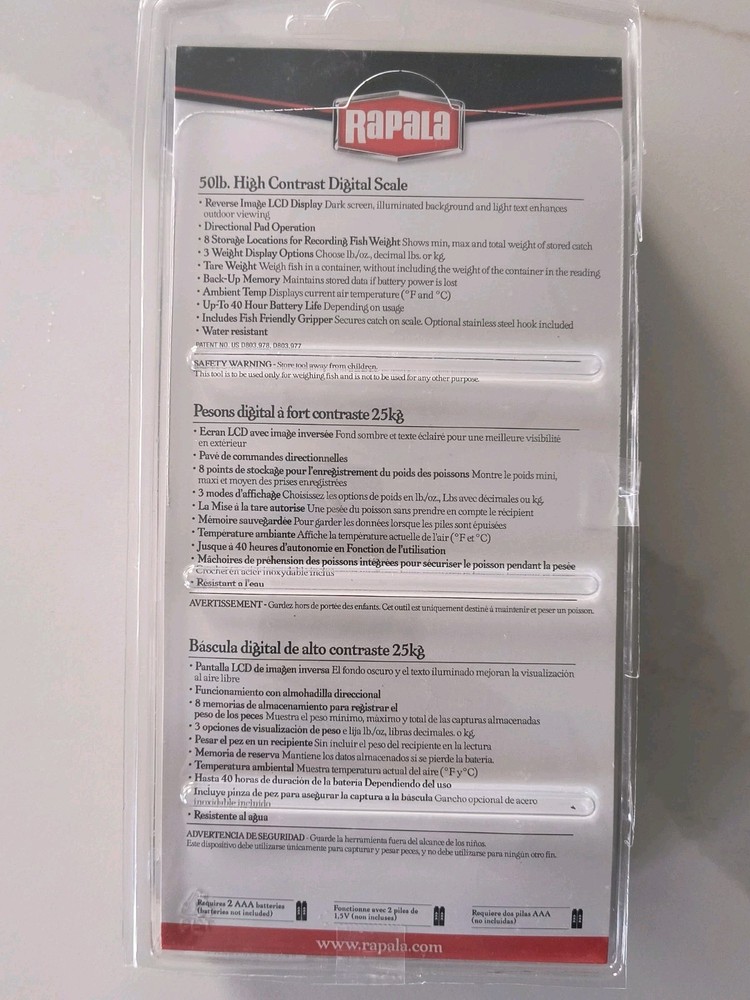 Rapala 50lb High Contrast Scale RHCDS50