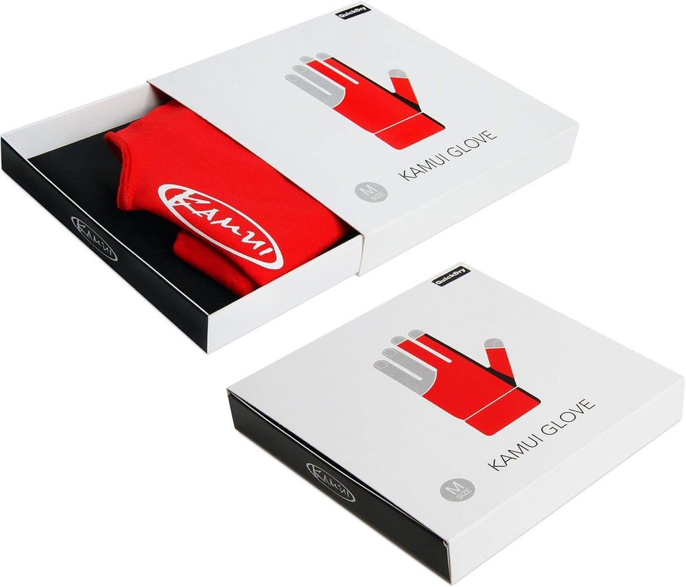 Billiard Glove - Quickdry - for Left Hand (Red, Small)
