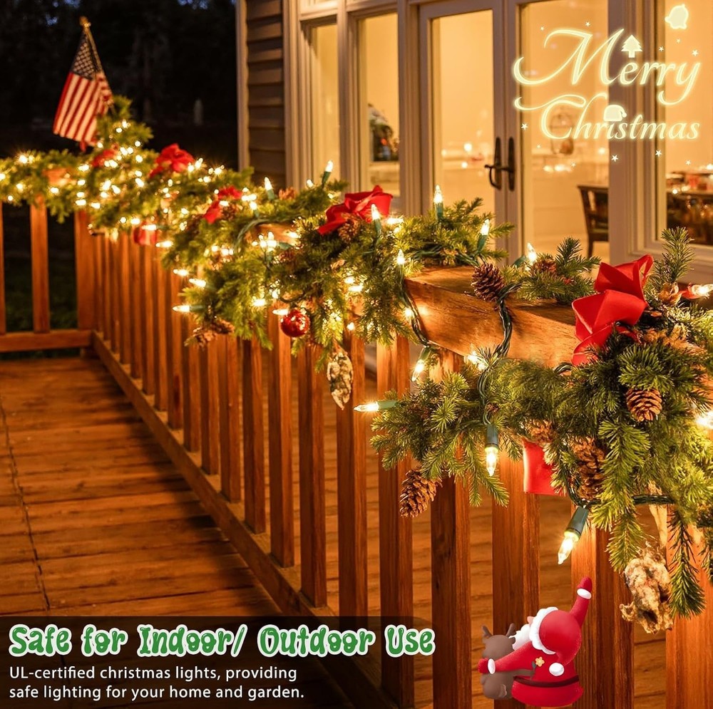 2PACK 50Count Easter String Lights,Christmas Lights Plug in,13FT Incandescent...