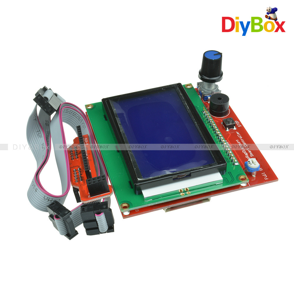 RAMPS 1.4 Reprap Mendel 12864 Display LCD 3D Printer Controller +Adapter SD