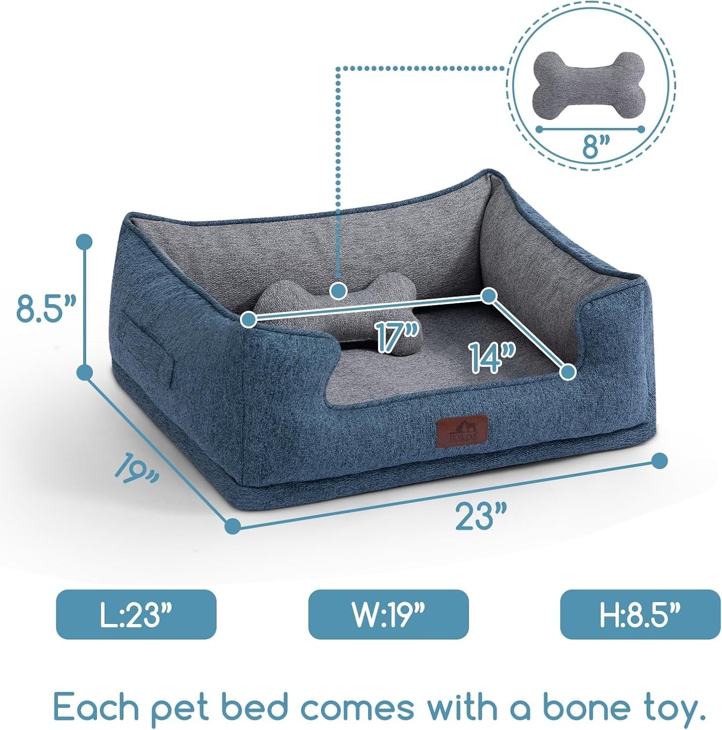 Dog Bed for Large Medium Small Dogs/Puppy, Rectangle Washable, Orthopedic, Soft