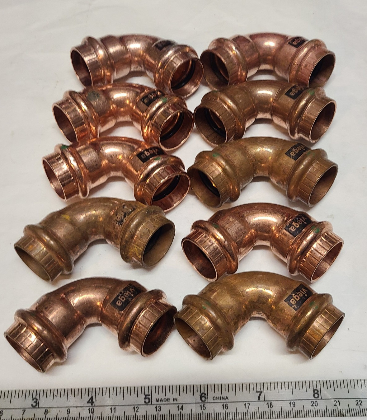 Viega 77022 , 3/4" x 3/4" P x P ProPress 90° Copper Elbow (PK 10)