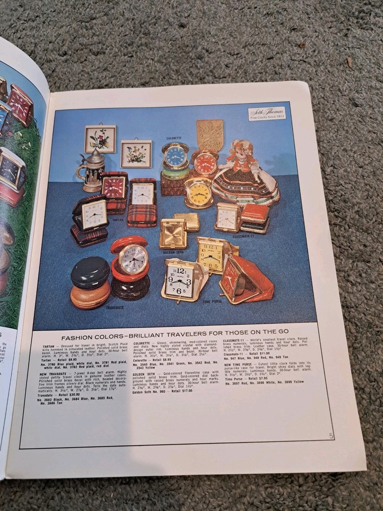 Vintage 1970 Seth Thomas Clock Catalog
