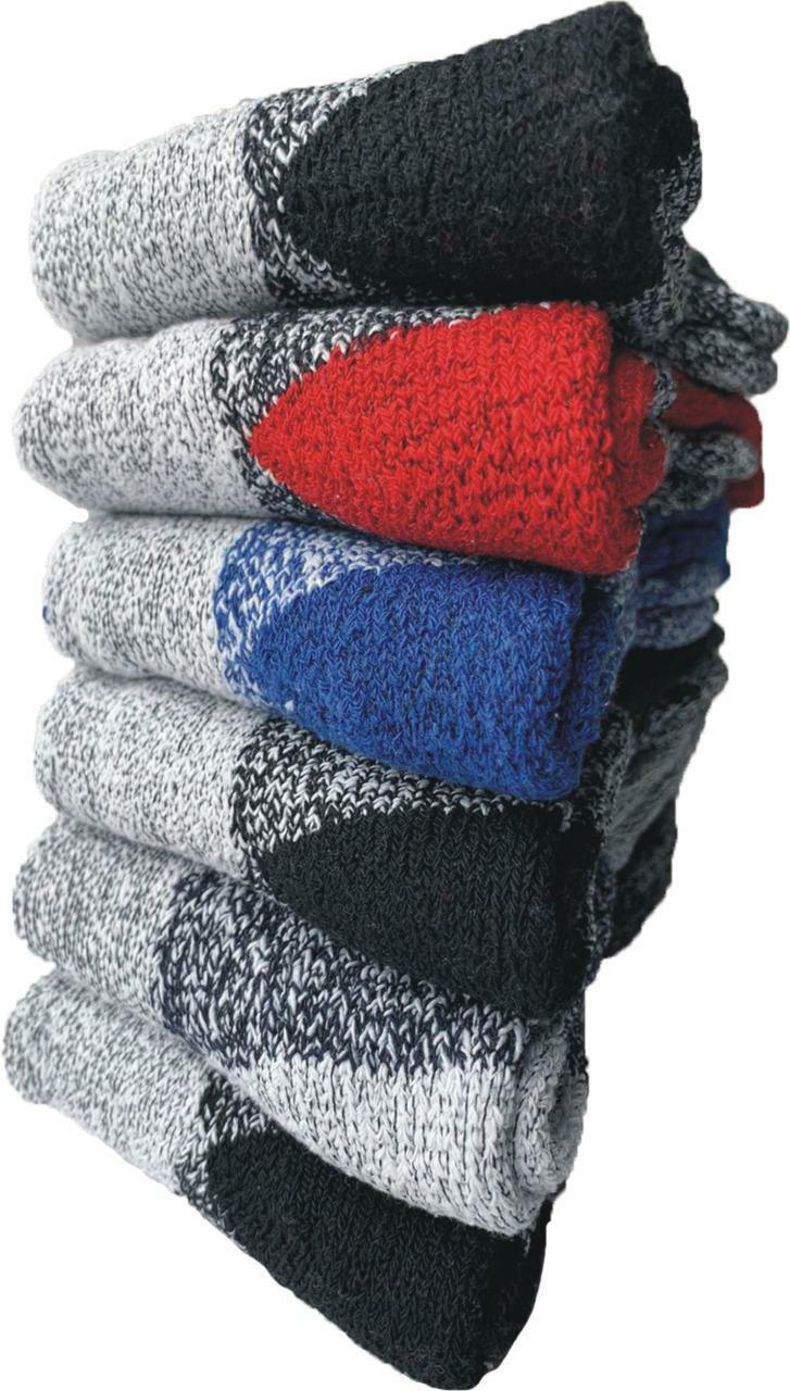 6 Pairs Merino Wool Socks Mens Thermal Socks Insulated for Cold Weather 10-13