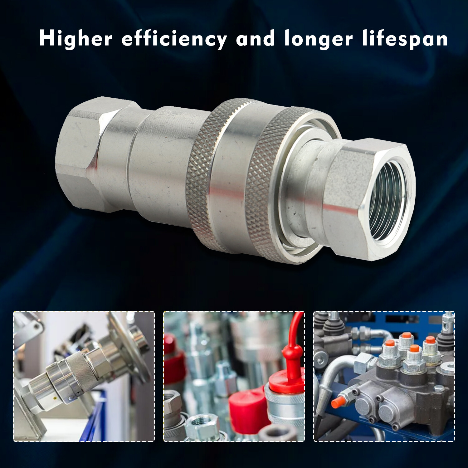 1/2" Ag Hydraulic Quick Connect Couplers Couplings, Ball Pioneer Style 2 Sets