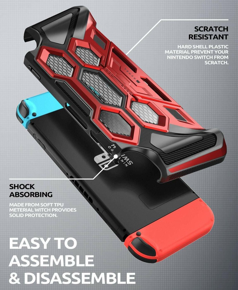 For Nintendo Switch, Mumba Grip Case Protective Cover & Carrying Case Handbag