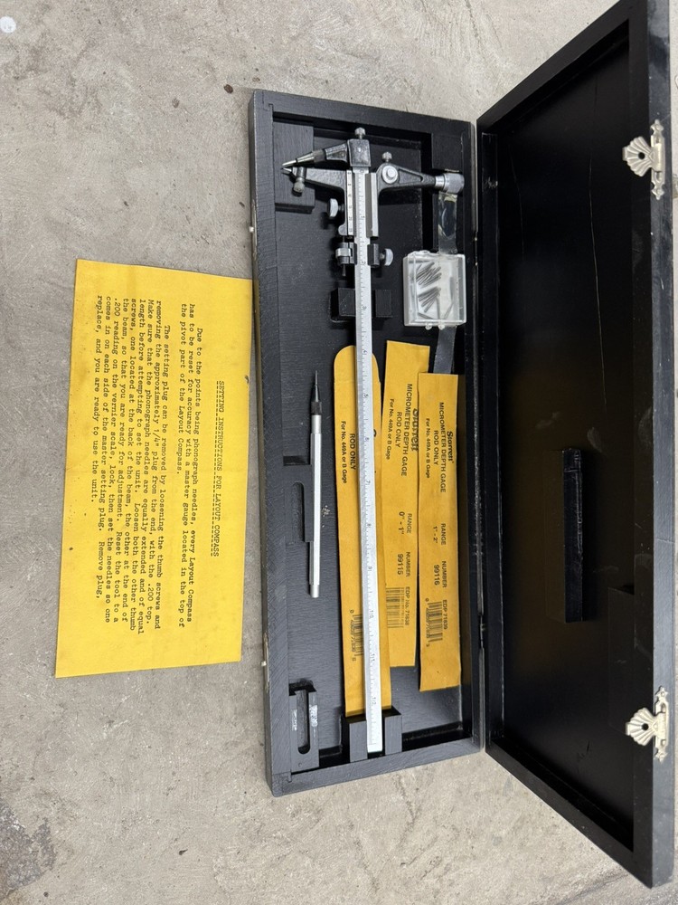Starrett 449 12” Caliper w/ Case & Box Needle