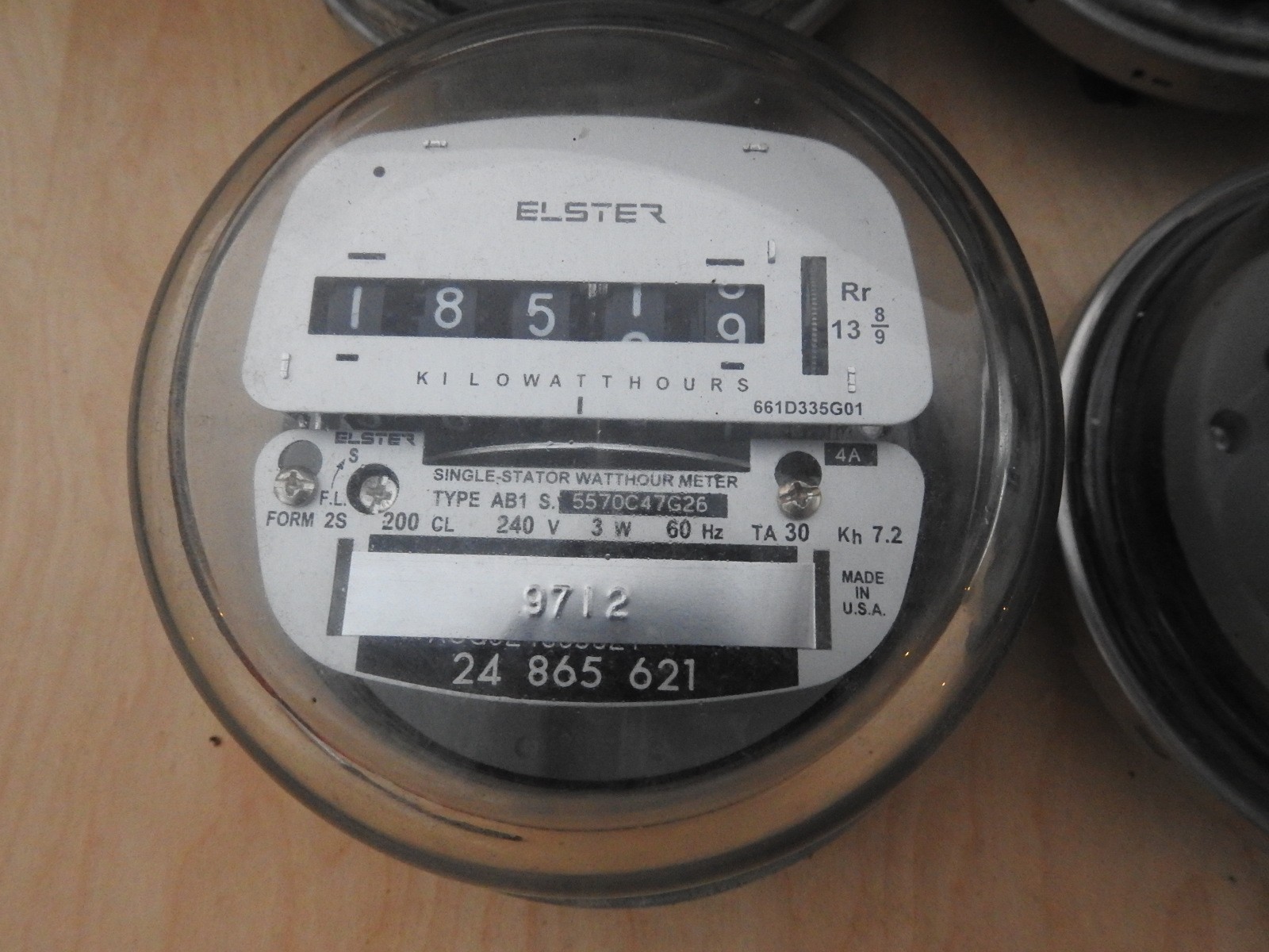 Vintage Kilowatt Hours House Electric Power Meter