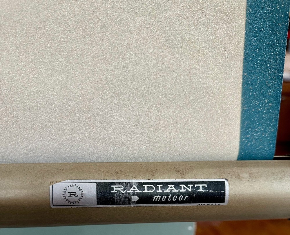 Vintage Radiant Meteor Tripod Projection Screen, 54” Diagonal, Portable Pull-Dow