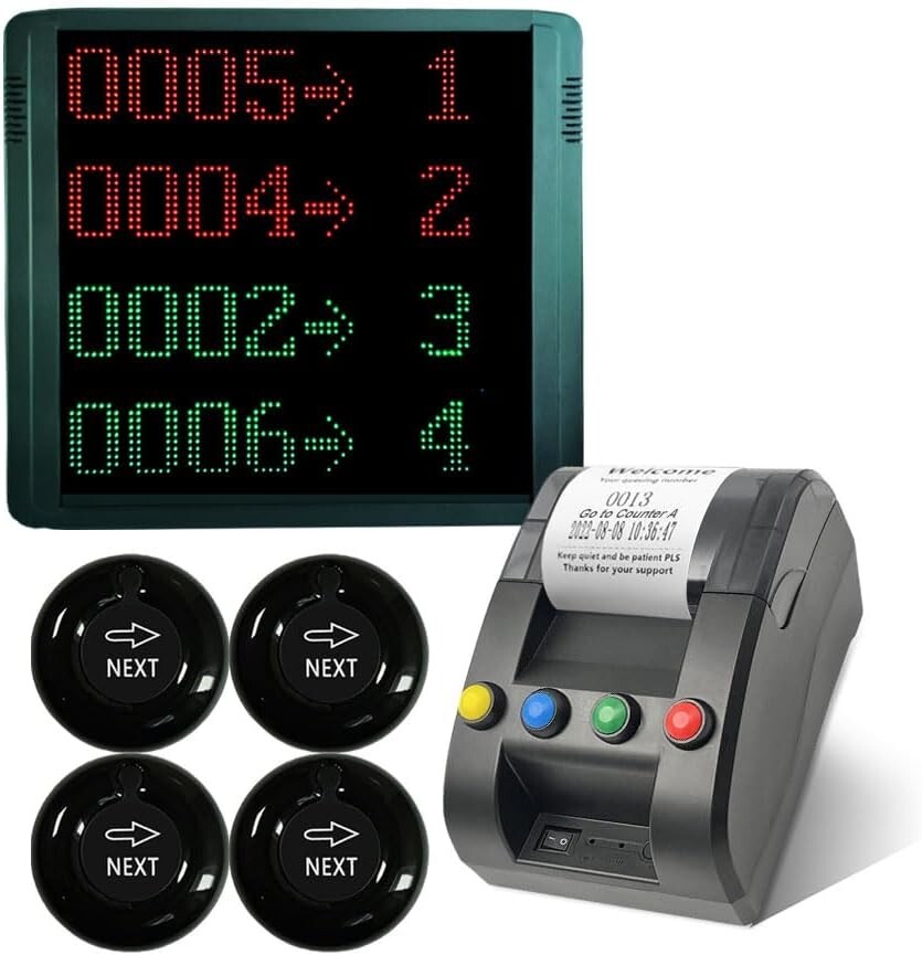 Queue Calling System Ticket System Digital Number Display Ticket Counter Machine