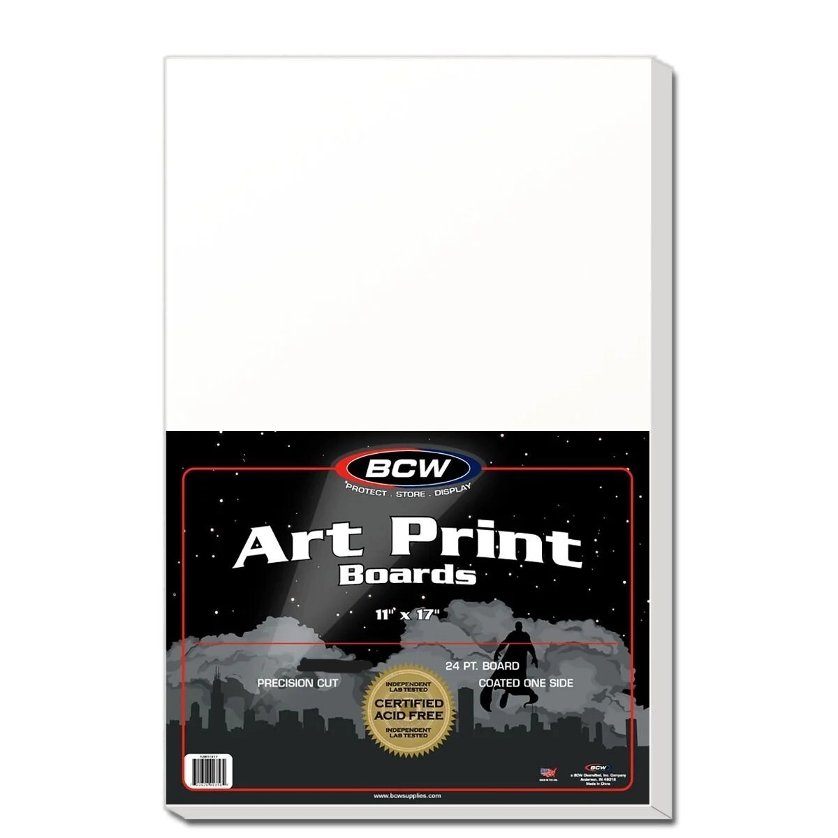 New (25 ct) BCW Art Print 11 x 17 Sleeve-Resealable & Backing Boards- Combo Pack