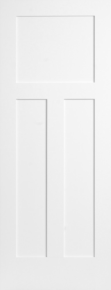Prehung 3 Flat Panel Primed Mission Shaker Stile & Rail Solid Core Doors 8ft Ht.