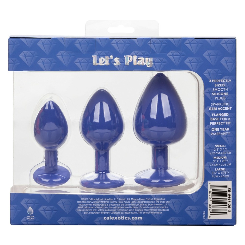Cheeky Gems Purple Anal Expanders Butt Plug Set