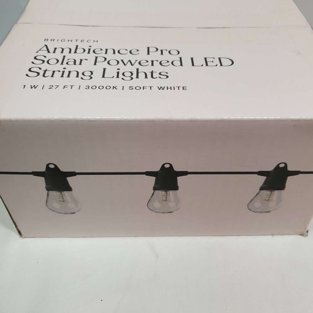 Brightech Ambience Pro Solar Powered LED String Lights, 27 Foot~ NEW SEALED