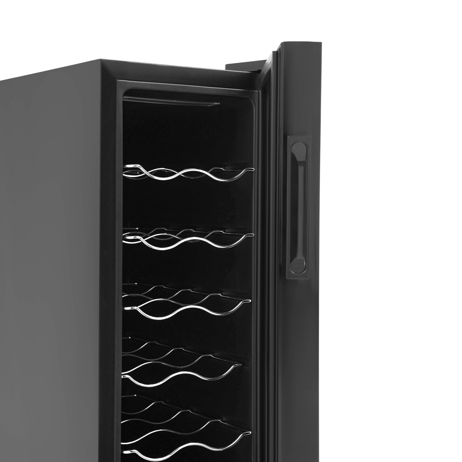 Wine Fridge 12-bottle Champagne Wine Fridge Bars Wine Cooler Refrigerator Black