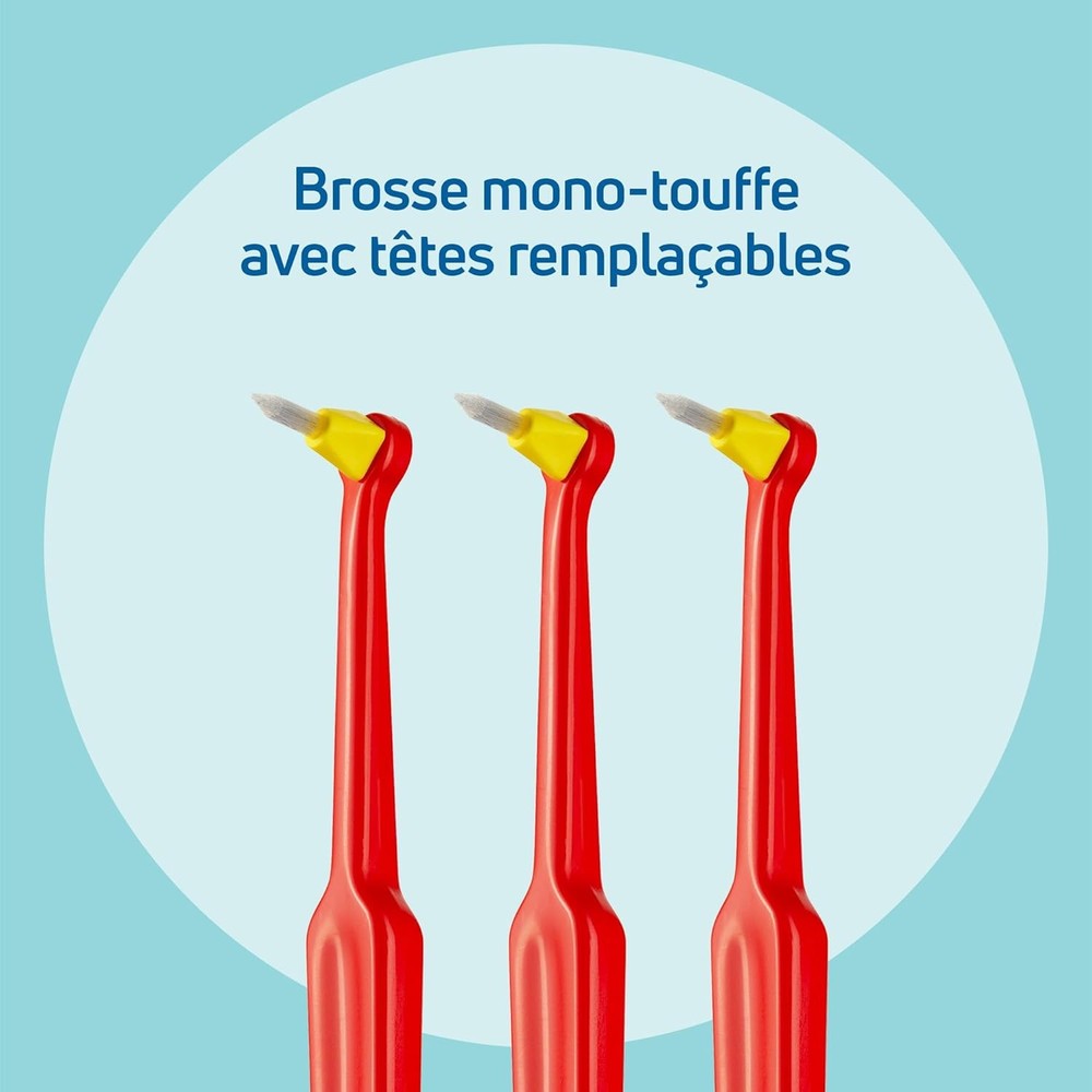 Interspace Angled Medium Toothbrush for Braces with Single-End Tuft