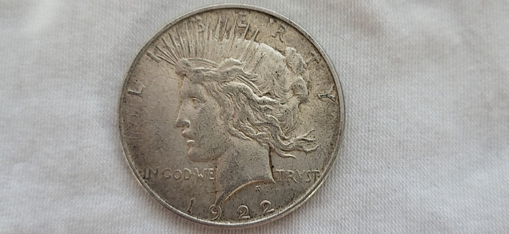 1922 D Peace Dollar in Extra Fine Condition