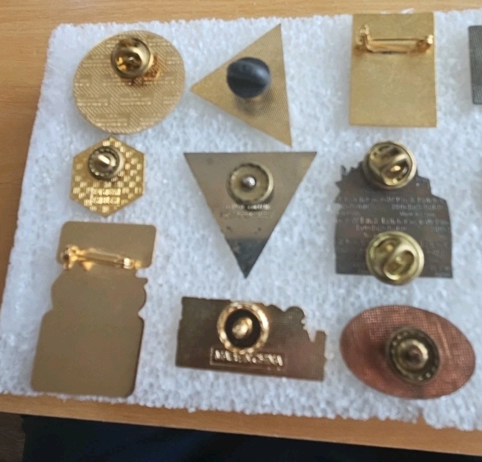 Lot of 14 Vintage Motorcycle Run Pins From Various Locations New And Used