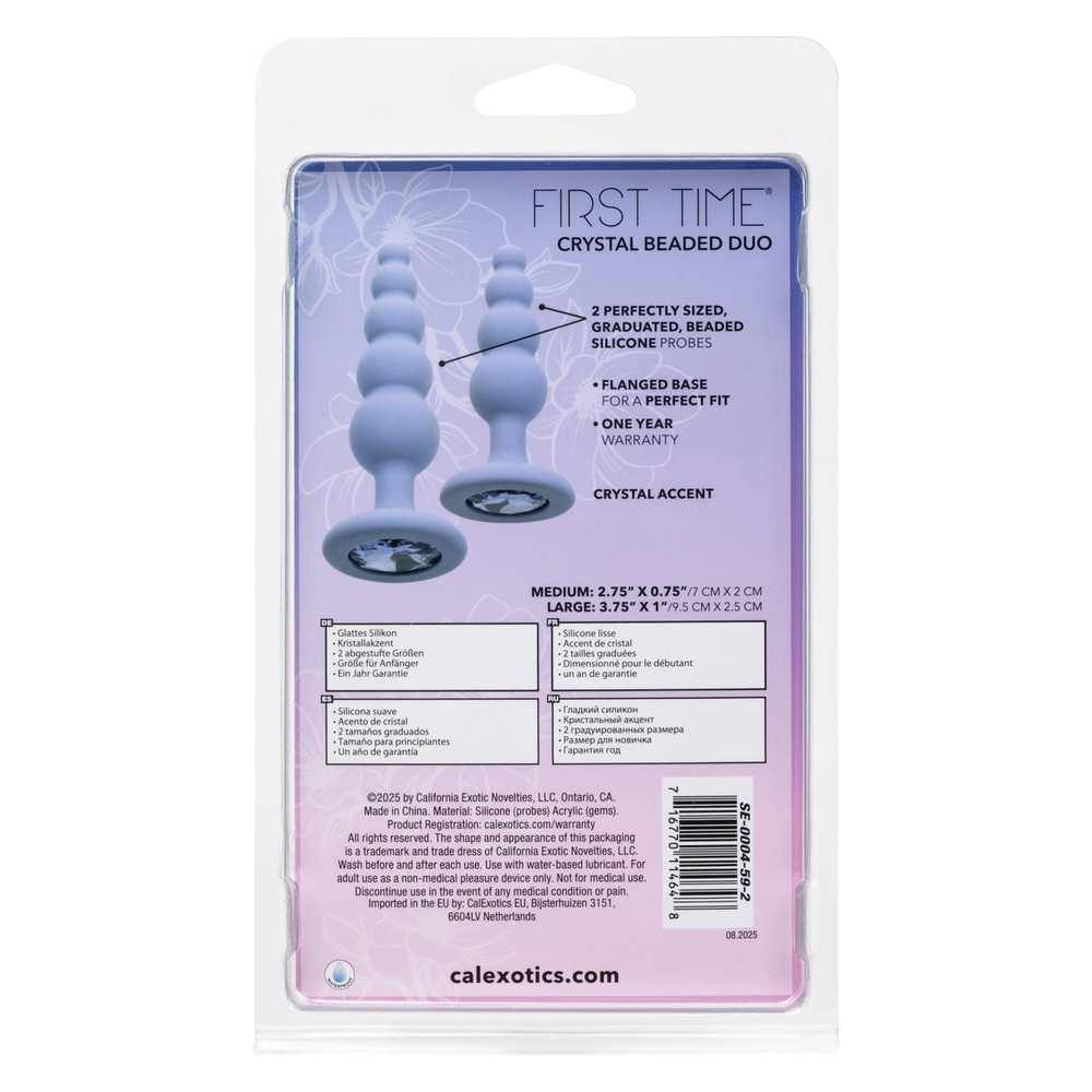 First Time Beaded Duo Anal Beads Butt Plug Beginner Anal Training Kit
