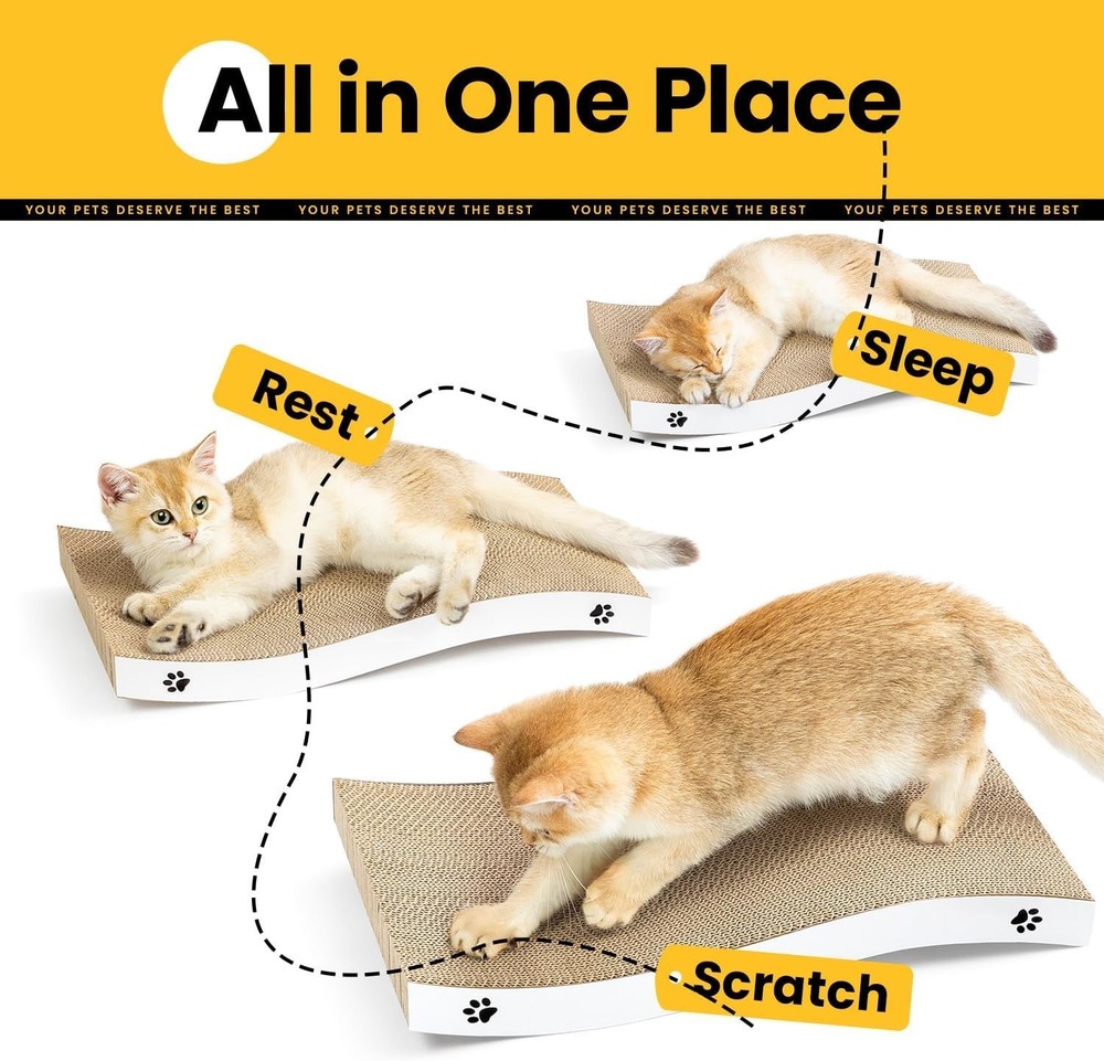 Cat Scratch Pad for Indoor Use - Durable, Reversible & Non-Toxic Construction
