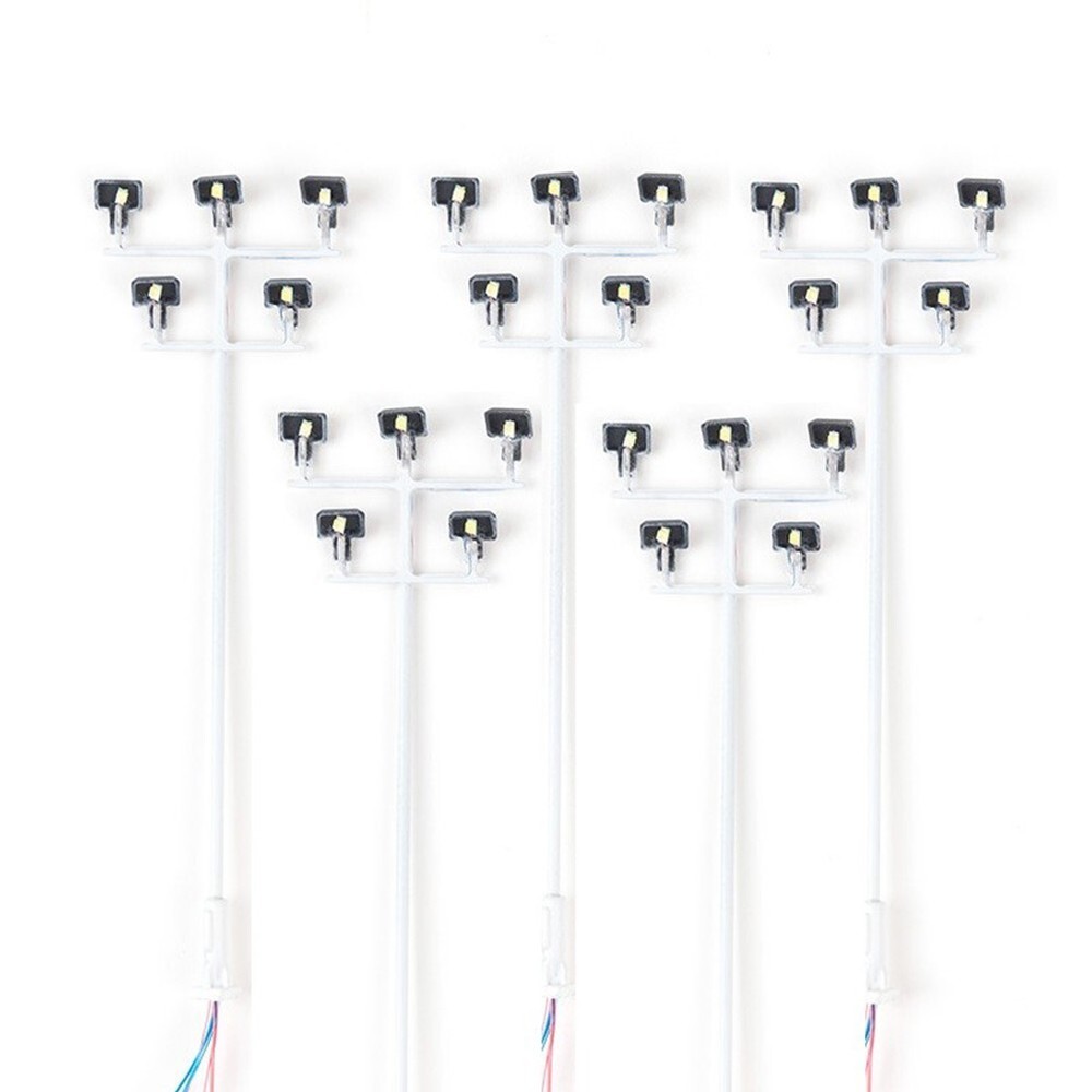 HO Scale Model Railway LED Street Light Kit White Light for Building Layout