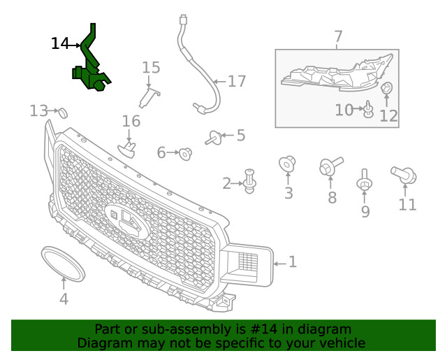 Genuine Ford Collision Avoidance Camera Bracket JL3Z-19H511-A