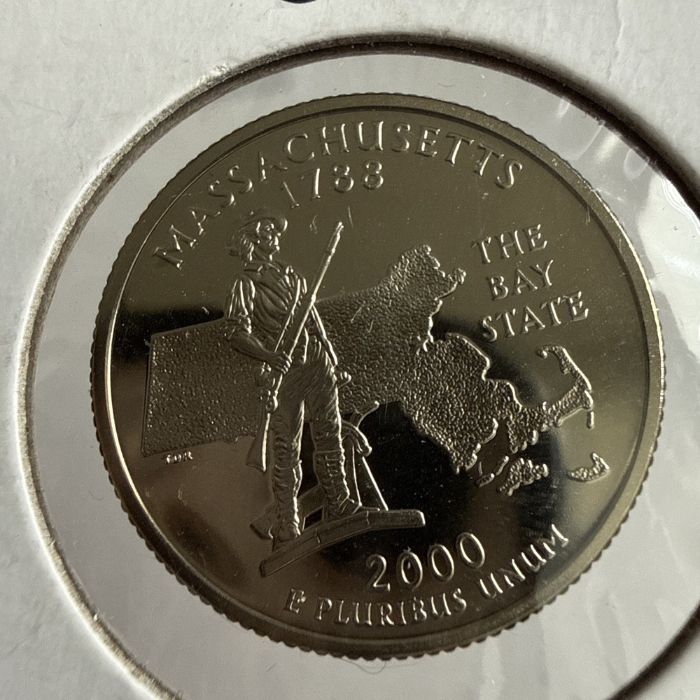 2000 S PROOF WASHINGTON QUARTER MASSACHUSETTS UNCIRCULATED