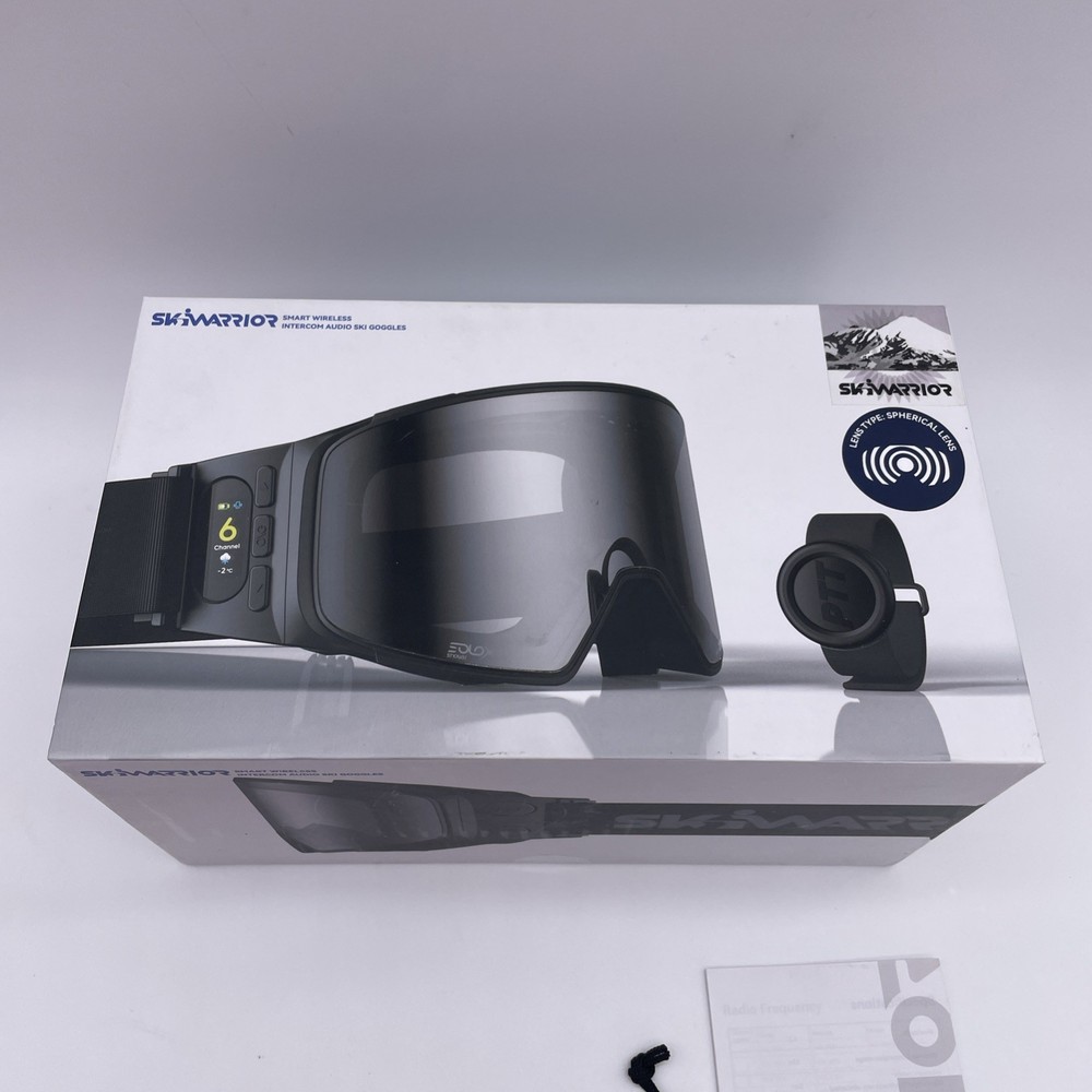 Ski Warrior Smart Wireless Intercom Audio Ski/Snowboard Goggles Black