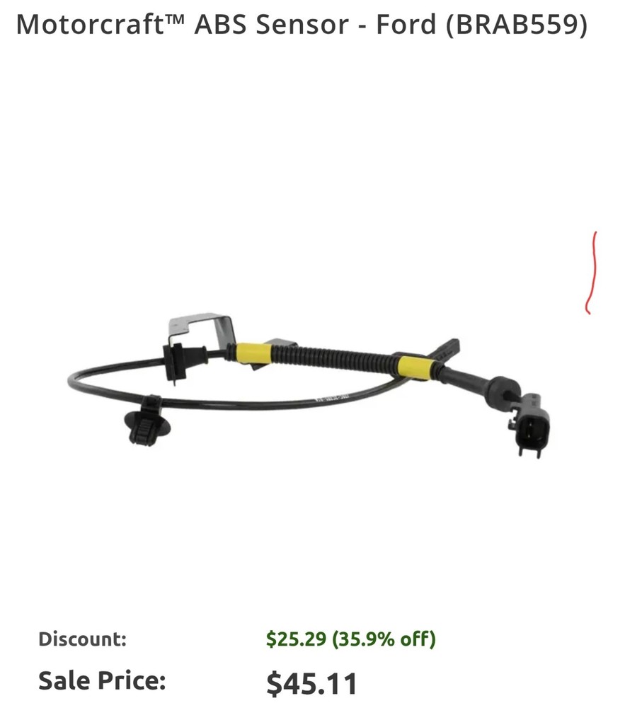 Genuine Motorcraft ABS Wheel Speed Sensor BRAB-559