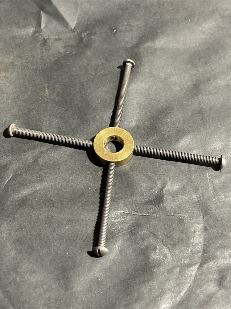 1/8 IPS Slip Shade Spider With 4 - 8/32 Threaded Side Holes Solid Brass Unf