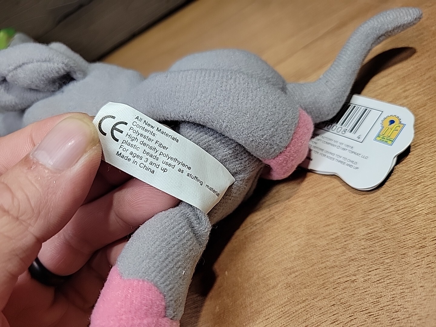 Meanie Beanie Series 1 Bart the Elephant Fart Passing Gas Pooping Crude Plush