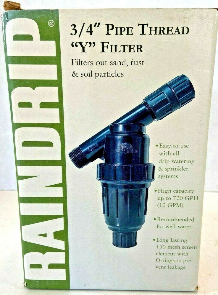 Raindrip 3/4" Pipe Thread Y Filter R605D New in Box