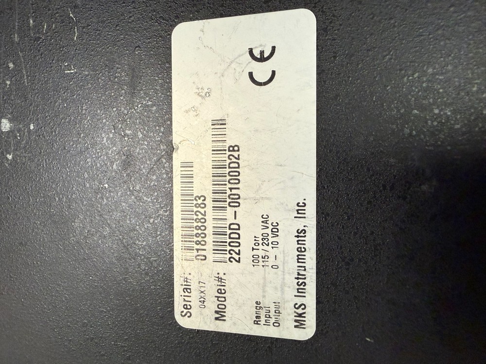 MKS instruments 220DD-00100D2B Differential Capacitance Manometer 100 TORR READ