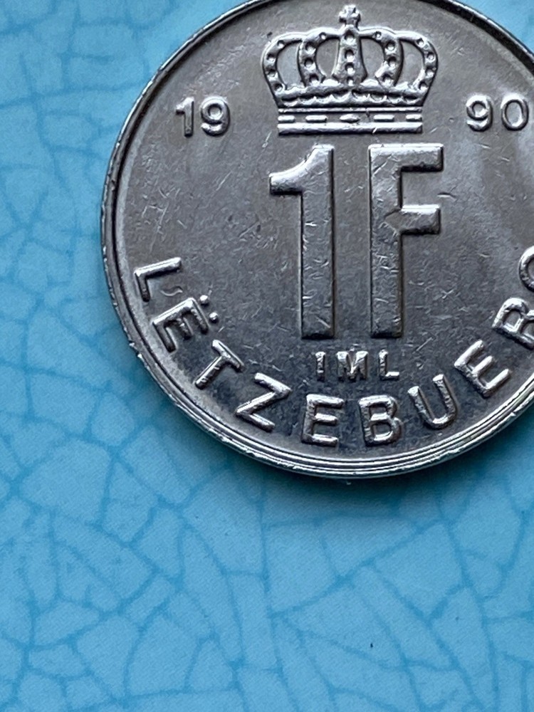 1990 Luxembourg 1 Franc Multi-Die Crack Errors