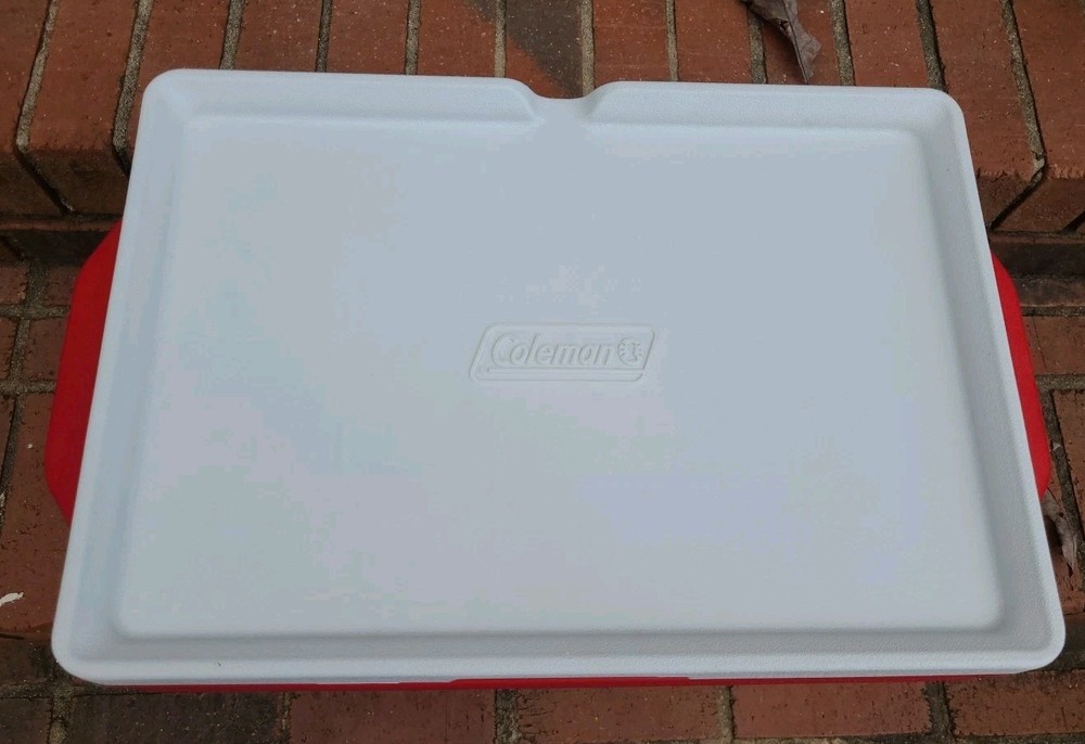 Coleman Party Stacker Cooler Red Model 9223 Stackable Ice Chest Box 48 Cans