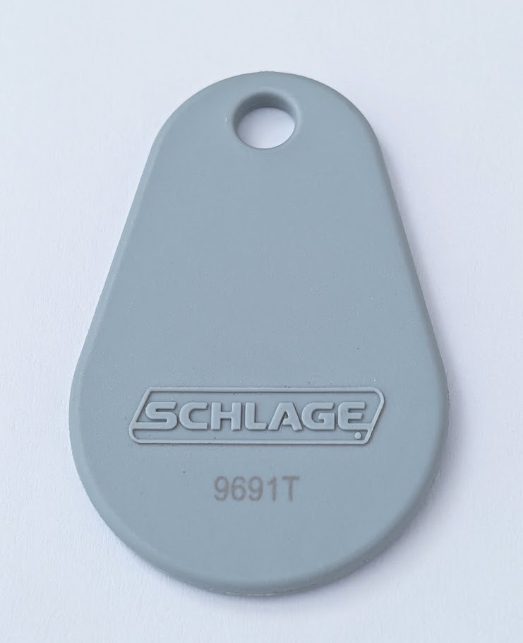 Schlage 9691T Proximity Thin Key Fob - MIFARE Classic RFID Access Control - New