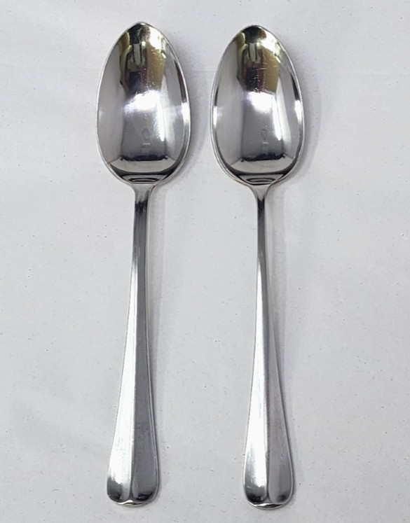 Gorham Stainless Colonial Tipt Satin Teaspoons 6-1/8" - Set of 2