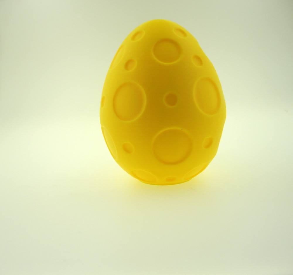 Easter Egg 3D Printed Yellow