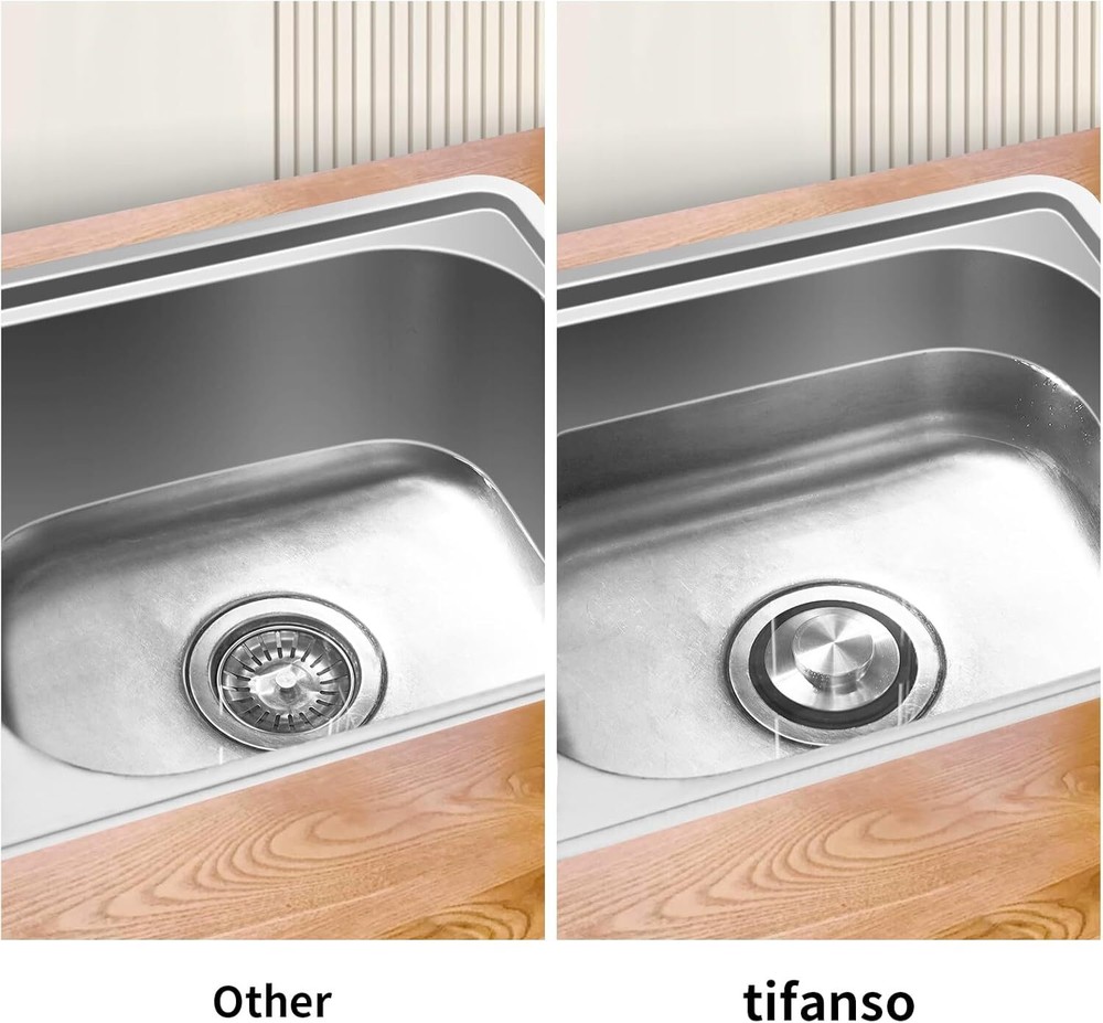 Kitchen Sink Drain Stopper - 2PCS Garbage Disposal Silver