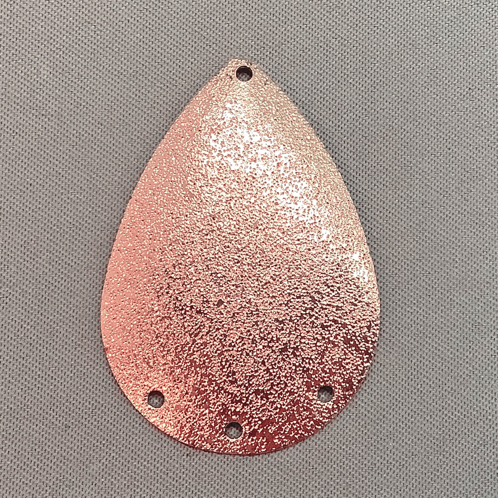 Stardust Concave Teardrop 4 Loop Links 35x24mm Solid Copper Q4 Per Pkg